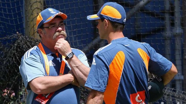 From selector to ICC match referee ... David Boon, left, with Ricky Ponting.