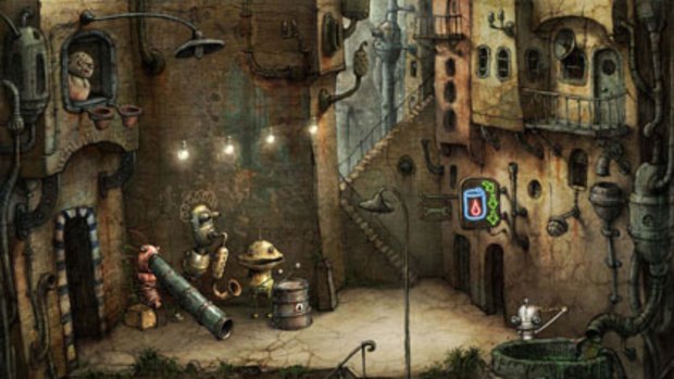 Weird city ... an image from the console game Machinarium.