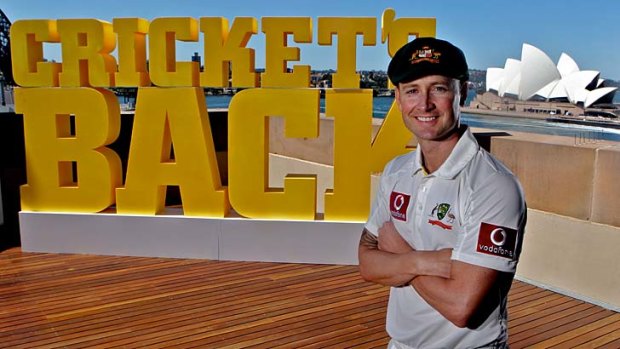 Home again: Captain Michael Clarke launches the new season in Sydney.