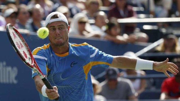 Lleyton Hewitt battled for five sets but there was no fairytale finish at the US Open.