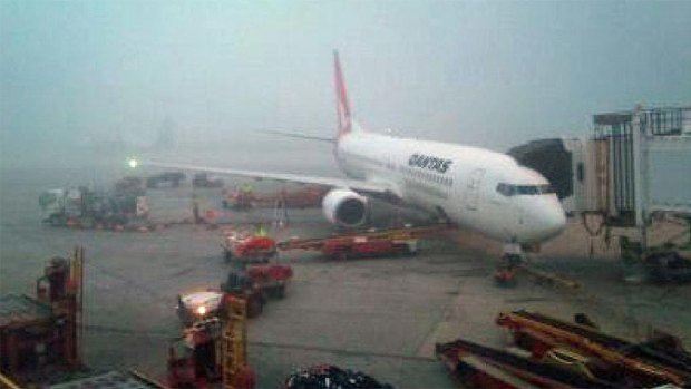 Fog disrupted services at Perth Airport. Photo: ABC News @abcnews