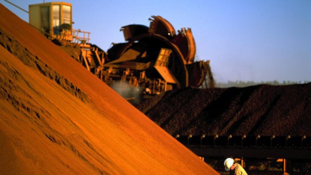 A fall in iron ore prices has prompted the government to lower its export revenue expectations.