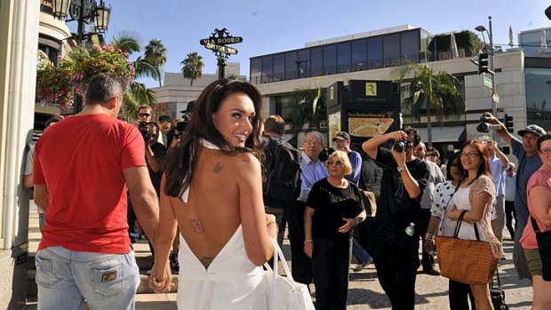 Star spotting ... Tamara Ecclestone is photographed while shopping on Rodeo Drive.