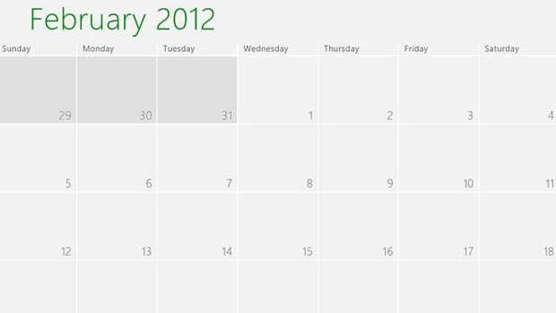 Antiquated ... the Windows 8 Calendar app.