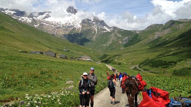 Take a guided walk through Mont Blanc.