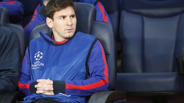 On the bench: Lionel Messi.