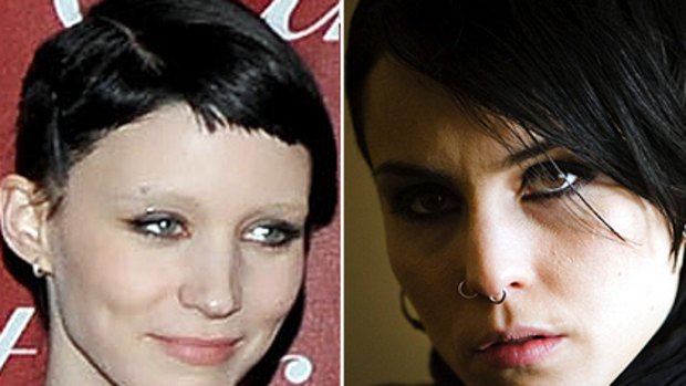 Rooney Mara, left, has cut off all her hair for the role of Salander, originally played by actress Noomi Rapace in the Swedish film.