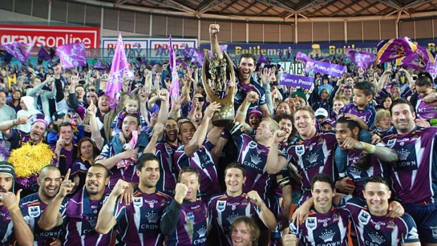 Reaping the whirlwind: Melbourne Storm defiant in victory.