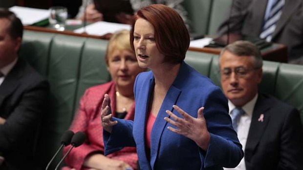 Landmark ... the dramatic misogyny speech by the Prime Minister, Julia Gillard, resonated with women.
