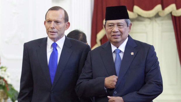 Australian Prime Minister Tony Abbott and Indonesian President Susilo Bambang Yudhoyono.