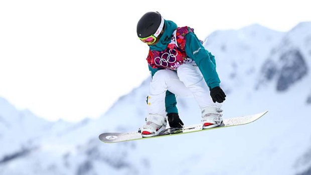 Torah Bright competes in the Women's Snowboard Slopestyle finals on Sunday.