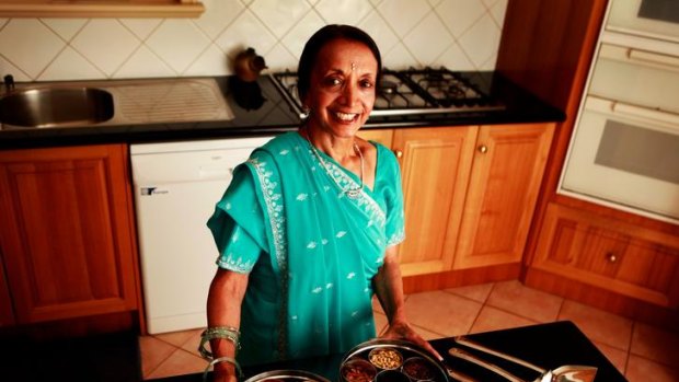 Lakshmi Patel at home with her spices.