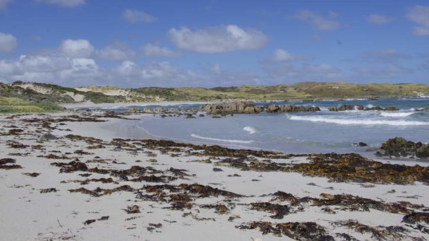 Bright and breezy: King Island is prone to wind, rain and sunshine - often in one day.
