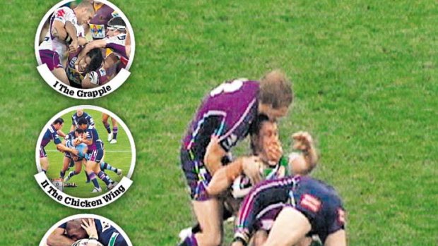 IV The Chin Strap ... the Todd Lowrie tackle under investigation by the NRL.