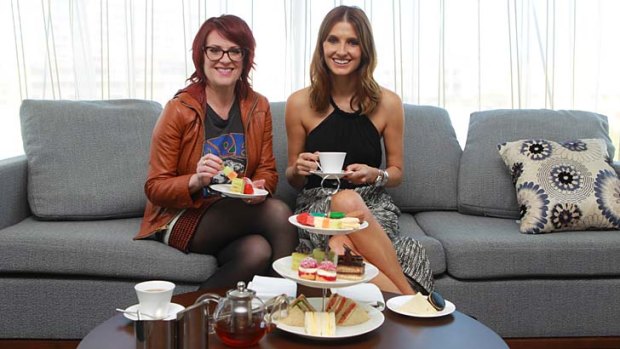 People-pleaser ... Megan Mullally and Kate Waterhouse.