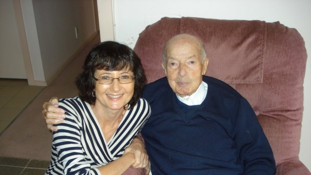 Sarah Edelman with her father Max three weeks before he died.