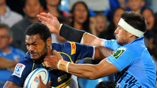 Flying start ... Brumbies winger Henry Speight scored a try in the 10th minute.