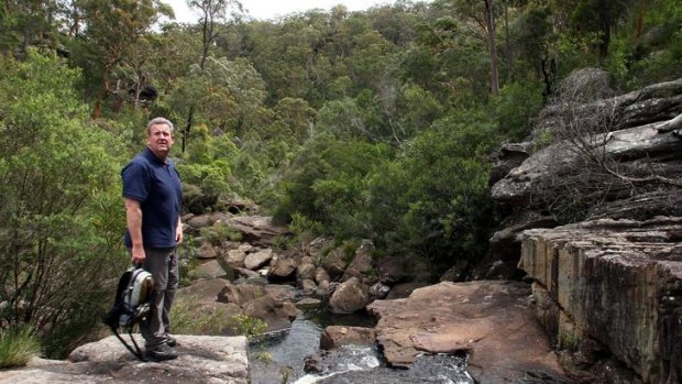 Barry O'Farrell at O'Hares creek in the Dharawal Conversation Area, near Appin.