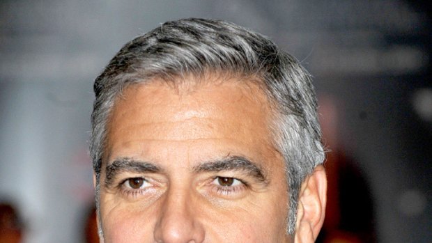 Agonising injury ... George Clooney.