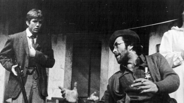 NIDA students (and future "Mad Max" stars) Mel Gibson and Steve Bisley, in a 1977 production of "The Hostage"