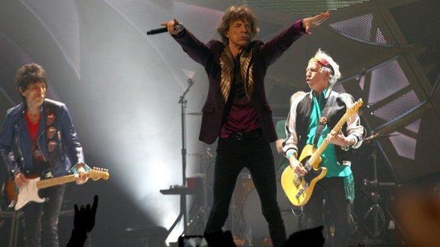 Get off of his cloud: Mick Jagger struts at Perth Arena.