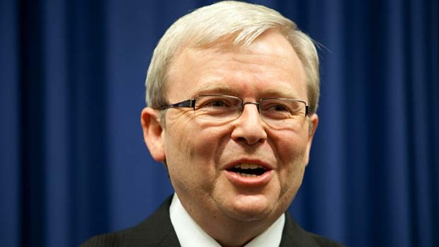 Will not be silenced ... Kevin Rudd.