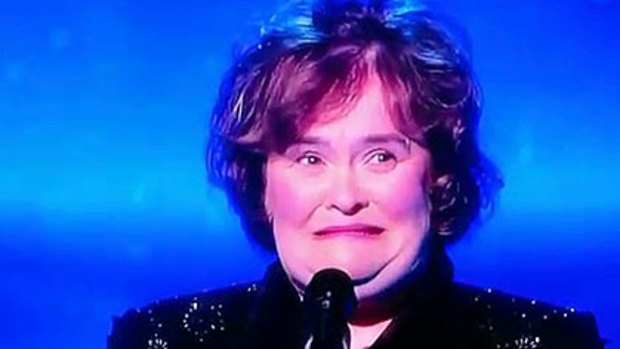 Susan Boyle during her performance on The View.