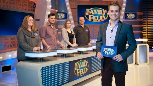 Silly but fun: Grant Denyer hosts <i>Family Feud</i>.