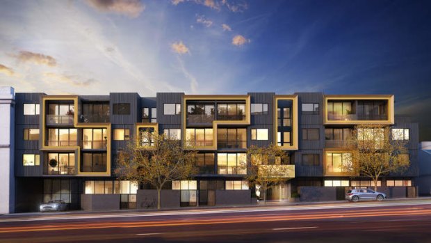 Artists' impressions of the Ryan &amp; Leveson apartment building.