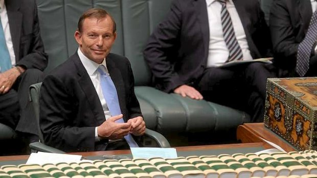 No change in long-term goals: Prime Minister Tony Abbott in Parliament House on Tuesday.