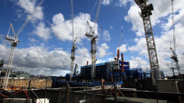The site at Barangaroo: Found to be using contract labour from a company controlled by crime figure, George Alex.