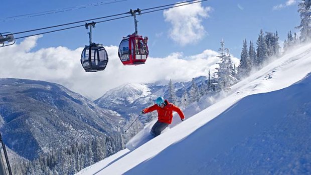 Blue sky skiing and super groomed runs: Aussies can't get enough to the off piste powder on Aspen Mountain, Aspen, Colorado.