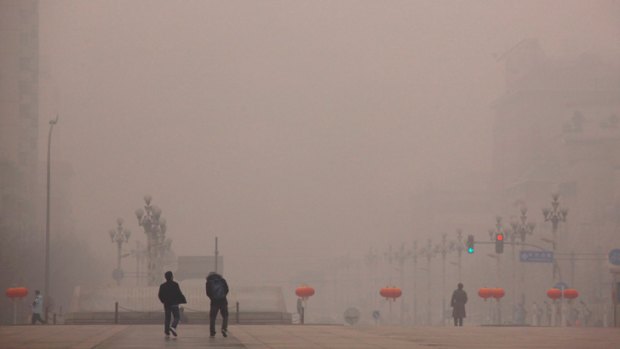 Hazy days ... Smog blankets Beijing in this January 2012 file photo.