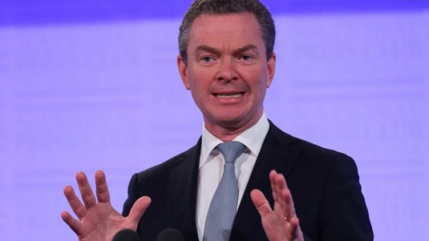 Education Minister Christopher Pyne at the National Press Club.
