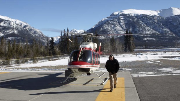 Taking a helicopter flight.