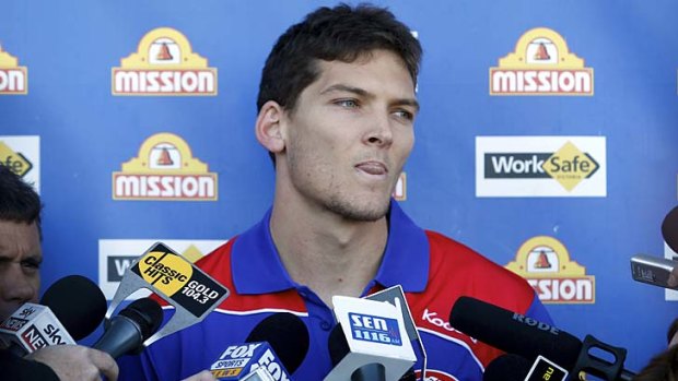 Will Minson speaks to the media yesterday.