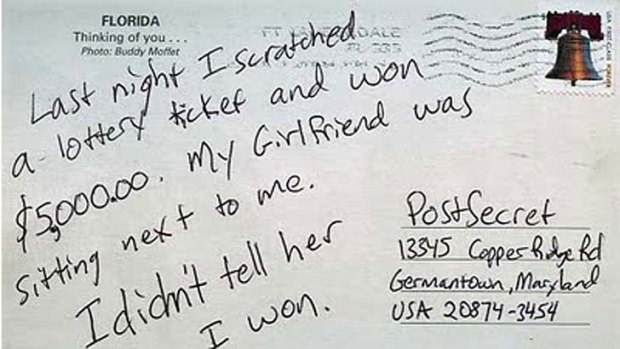 PostSecret: sharing stories