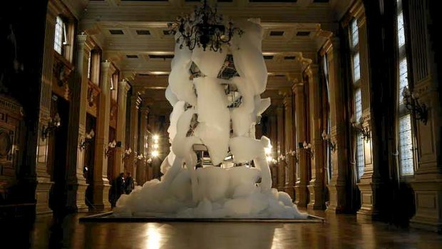Michel Blazy's installation of white foam, Bouquet Final, is part of the visual arts selection. Photo: Eva Clouard
