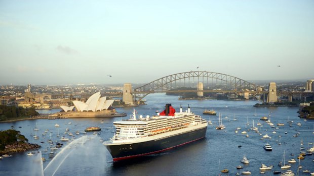 All afford . . . save thousands on a round-the-world trip on superliner Queen Mary 2.
