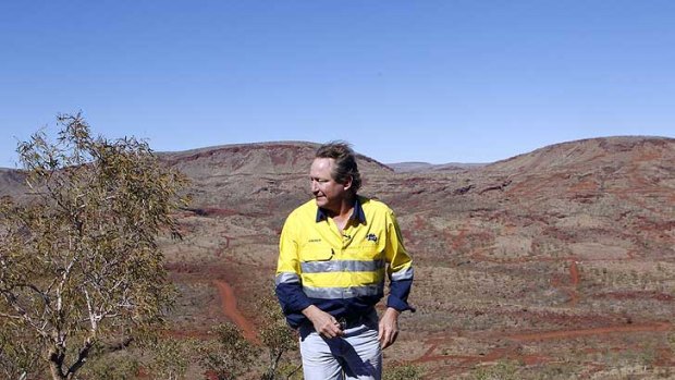 Andrew Forrest at the site of the Solomon Hub project.