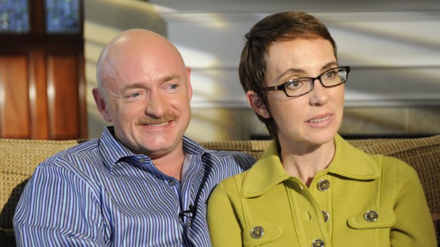 US Representative Gabrielle Giffords and husband Mark Kelly in the first public interview Giffords has given since she was shot in the head in Tucson last winter. <i>Photo: AP</i>