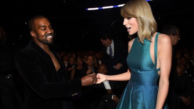 Kanye West and Taylor Swift pay respect to each other at the Grammy Awards.