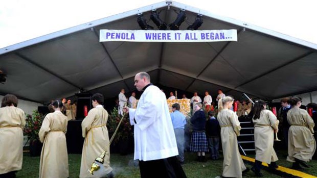 In my beginning is my end: The open-air service at the back of a paddock in Penola, the small South Australian town where St Mary's long road to sainthood began.