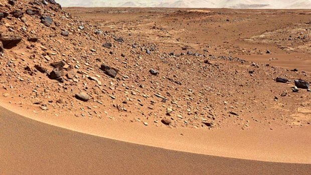 Mars: The Red Planet as seen from NASA's Curiosity rover.