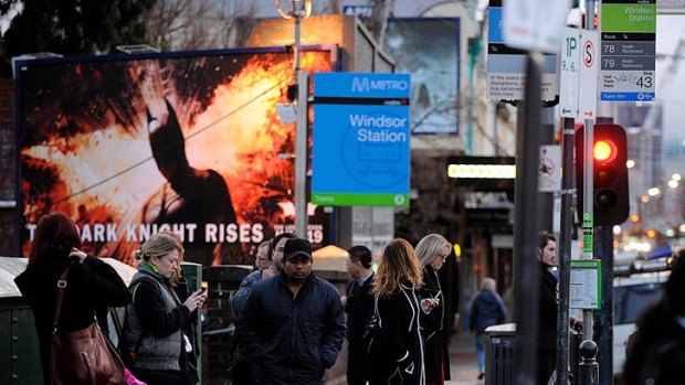 Commuters forced to wait for buses at Windsor station this morning.