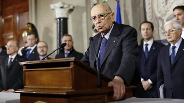 Italian President Giorgio Napolitano.