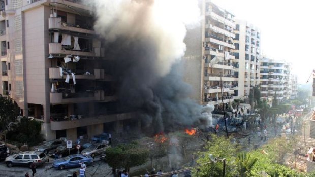 The bombed Iranian embassy in Beirut.