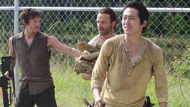 It isn't over till it's over: Daryl, Rick and Glenn have a lot on their plate.