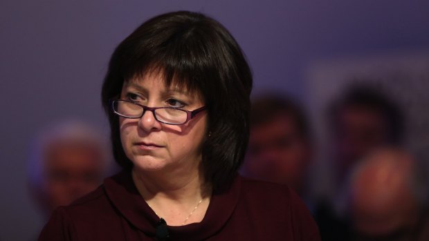 Natalie Jaresko, Ukraine's Finance Minister, at the  World Economic Forum in Davos, Switzerland.