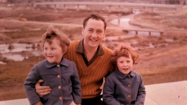 50 years ago: Dan Lee with his daughters Julie Anne and Margaret in 1963. 